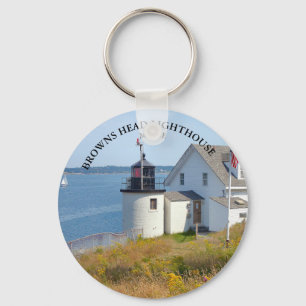 Porte-clés Phare de Browns Head, Porte - clé rond du Maine