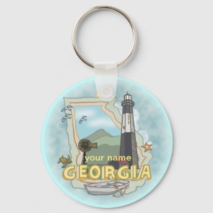 Porte-clés phare de Géorgie