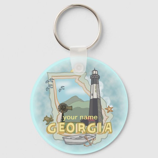 Porte-clés phare de Géorgie (Recto)