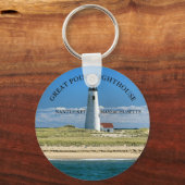 Porte-clés Phare de Great Point Nantucket MA Porte - clé (Recto)