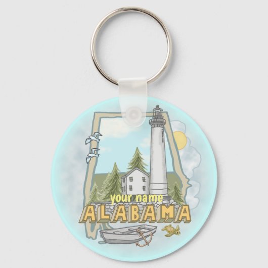 Porte-clés phare de l'Alabama (Recto)