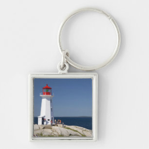 Porte-clés Phare de Peggy's Cove, Nouvelle-Écosse, Canada.