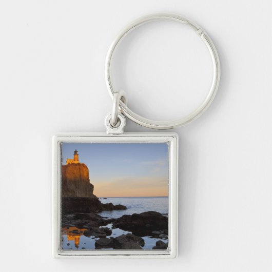 Porte-clés Phare de Split Rock au coucher du soleil près de T (Devant)