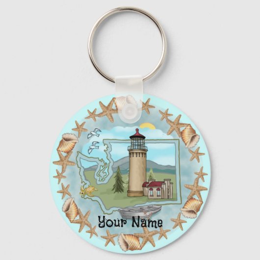 Porte-clés Phare de Washington Shells (Recto)