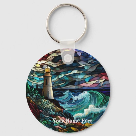 Porte-clés Phare en verre tendu (Recto)
