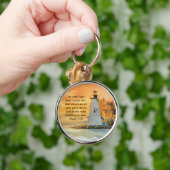 Porte-clés Phare et coucher de soleil Bible Verse Porte - clé (Main)