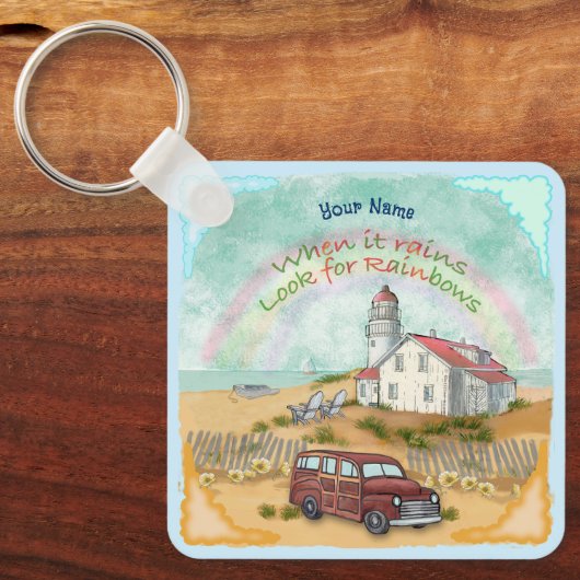 Porte-clés Phare Rainbow Beach (Recto)