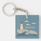 Porte-clés Phare sur une côte rocheuse (Devant)