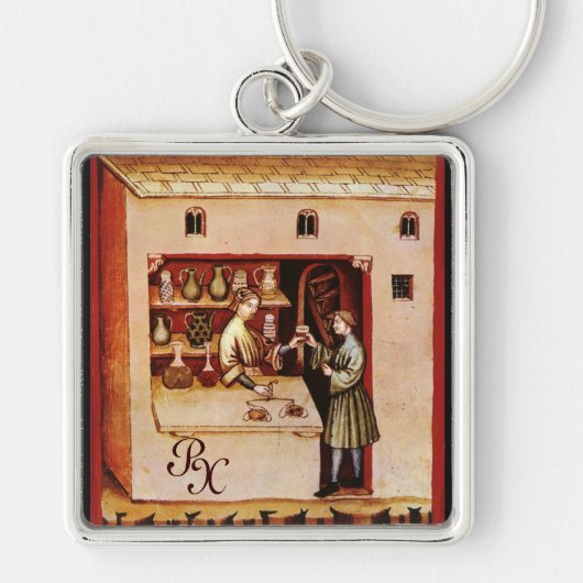 Porte-clés PHARMACIE ANTIQUE, Pharmacie, Parchemin (Devant)