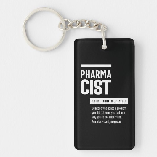 Porte-clés Pharmacien Définition Drôle Cadeau Classique (Devant)