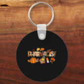 Porte-clés Pharmacien Leopard Casquette Automne Thanksgiving  (Recto)