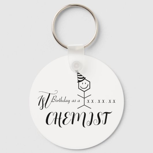 Porte-clés Pharmaciste Funny moderne Chimiste Anniversaire Ch (Recto)