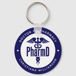 Porte-clés PharmD Docteur en pharmacie Pharmacy Graduation Ph