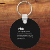Porte-clés Phd funny dictionary definition doctorate student (Recto)