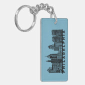 Porte-clés Philadelphia Skyline Silhouette  (Devant gauche)