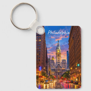 Porte-clés Philadelphie, États-Unis - Hôtel de ville, ciel au