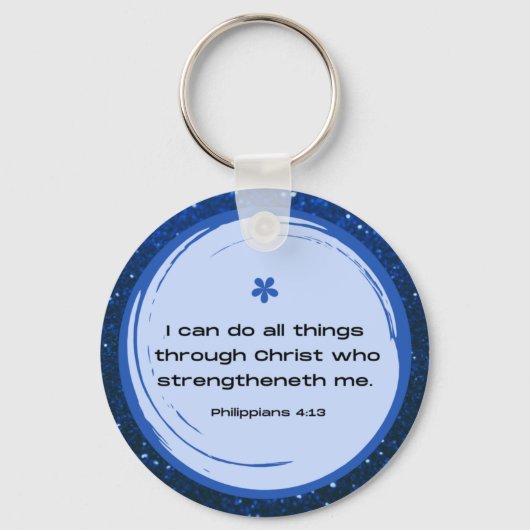 Porte-clés Philippians 4:13 Keychain | by Scripture It (Recto)