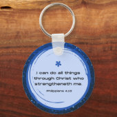 Porte-clés Philippians 4:13 Keychain | by Scripture It (Recto)