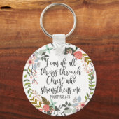 Porte-clés Philippiens 4:13 Je peux faire tout (Recto)