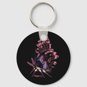 Porte-clés Philippiens 4 13 La Bible chrétienne Verse Papill