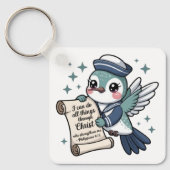 Porte-clés Philippiens 4:13 Marine marin Porte - clé de colib (Recto)