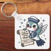 Porte-clés Philippiens 4:13 Marine marin Porte - clé de colib (Recto)