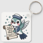 Porte-clés Philippiens 4:13 Marine marin Porte - clé de colib (Dos)