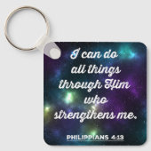 Porte-clés Philippiens 4:13 Verse de la Bible (Recto)