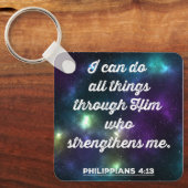Porte-clés Philippiens 4:13 Verse de la Bible (Recto)