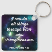 Porte-clés Philippiens 4:13 Verse de la Bible (Dos)