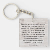 Porte-clés Philippiens 4:8 Roi James Bible Inspiration (Devant)