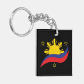 Porte-clés Philippines Philippin Pilipino Drapeau (Devant gauche)
