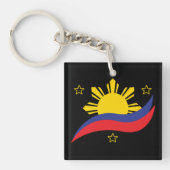 Porte-clés Philippines Philippin Pilipino Drapeau (Devant)