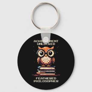 Porte-clés Philosophe à plumes Hibou débloqué Joueur Rétro