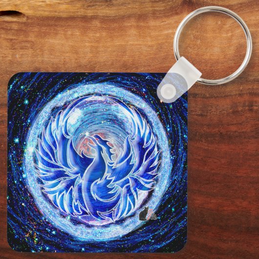 Porte-clés Phoenix bleu (Verso)