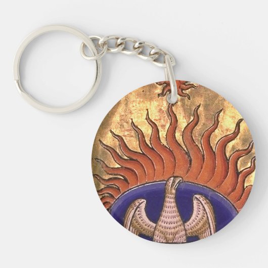 Porte-clés Phoenix d'or se levant des cendres (Devant)