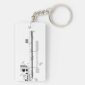 Porte-clés Phoenix Goodyear Carte de l'aéroport / diagramme d (Dos)