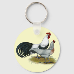 Porte-clés Phoenix: Silver Duckwing Pair