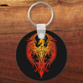 Porte-clés Phoenix Tribal Décoré (Recto)