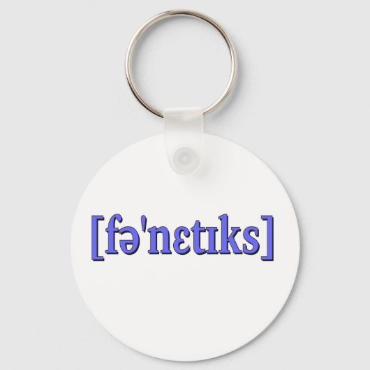 Porte-clés Phonétique en IPA. Bleu (Recto)