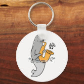 Porte-clés Phoque jouant du saxophone (Recto)