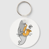 Porte-clés Phoque jouant du saxophone (Verso)