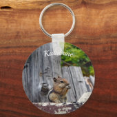 Porte-clés Photo animal Cute Chipmunk personnalisable (Recto)