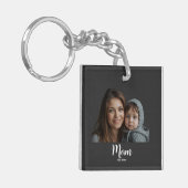 Porte-clés photo avec texte Maman a créé un script (Devant gauche)