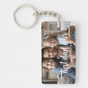 Porte-clés Photo avec texte pour la fête des pères Meilleur P