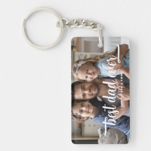 Porte-clés Photo avec texte pour la fête des pères Meilleur P