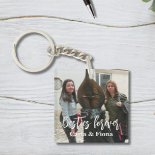 Porte-clés Photo Besties Best Friends Acrylique Carré Porte -