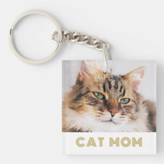 Porte-clés Photo Cat Mom (Devant)
