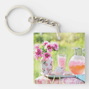 Porte-clés Photo citronnée rose