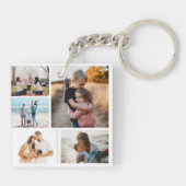 Porte-clés Photo Collage Idées De Cadeaux Créer 5 Photos (Dos)